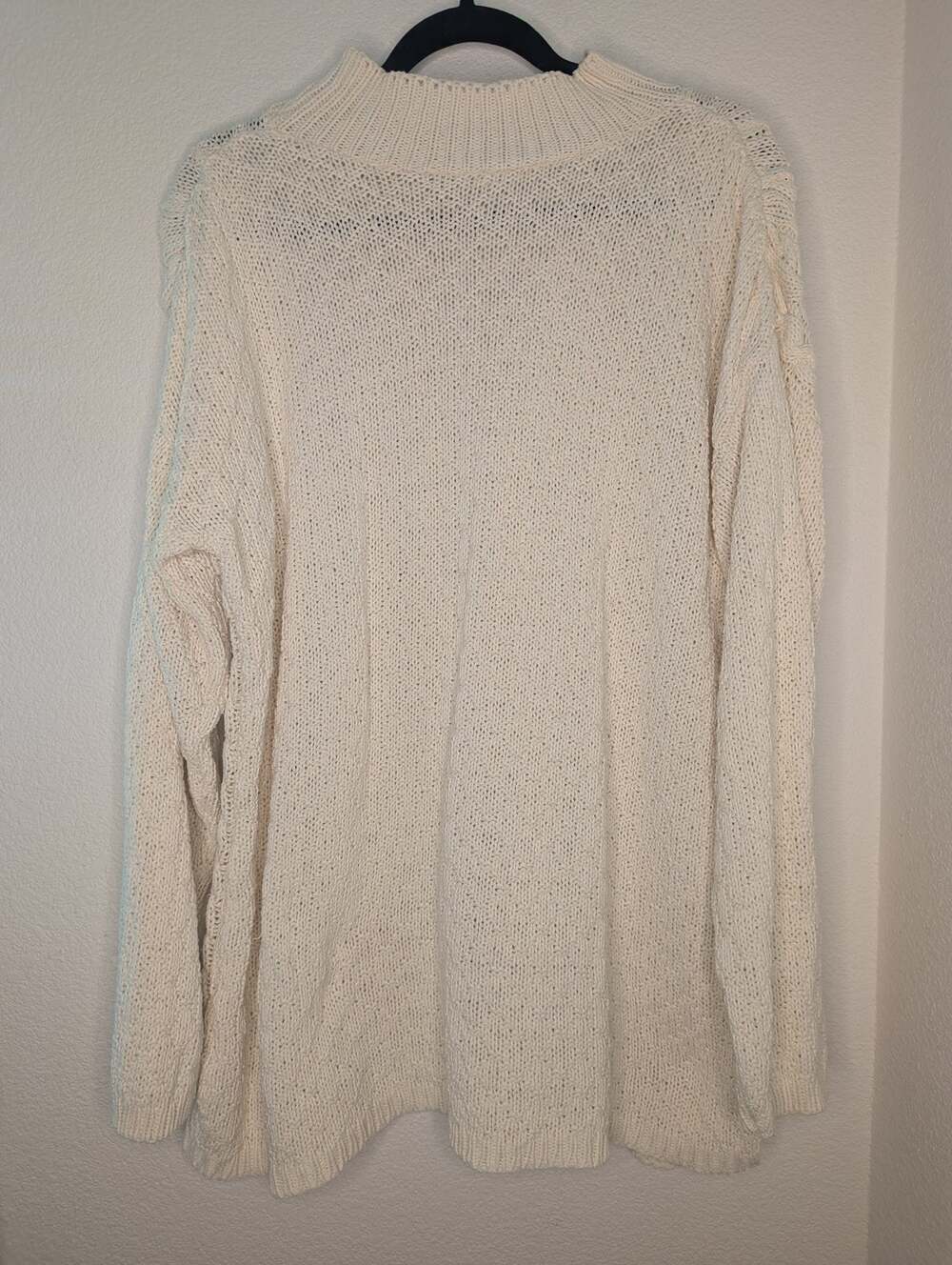 VTG Contempo Casuals Women's White ChunkyKnit Sweater OSFA Cottagecore Long Cozy